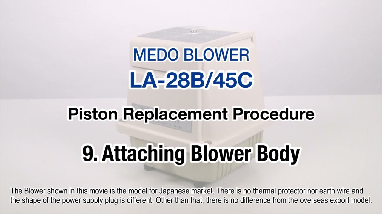 NITTO KOHKI LA 28B 45C Maintenance 9  Attaching Blower Body