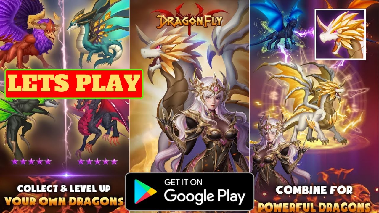 Lets Play DragonFly Idle games - Merge Dragons & Shooting, Android Gameplay, tips,game review