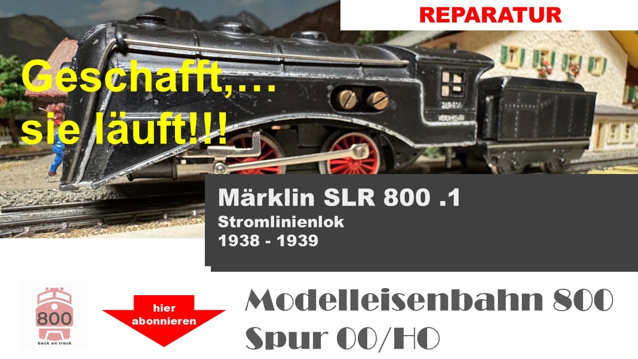 Reparatur Märklin SLR 800 Stromlinienlok von 1938 / 1939 mit Zinkpest