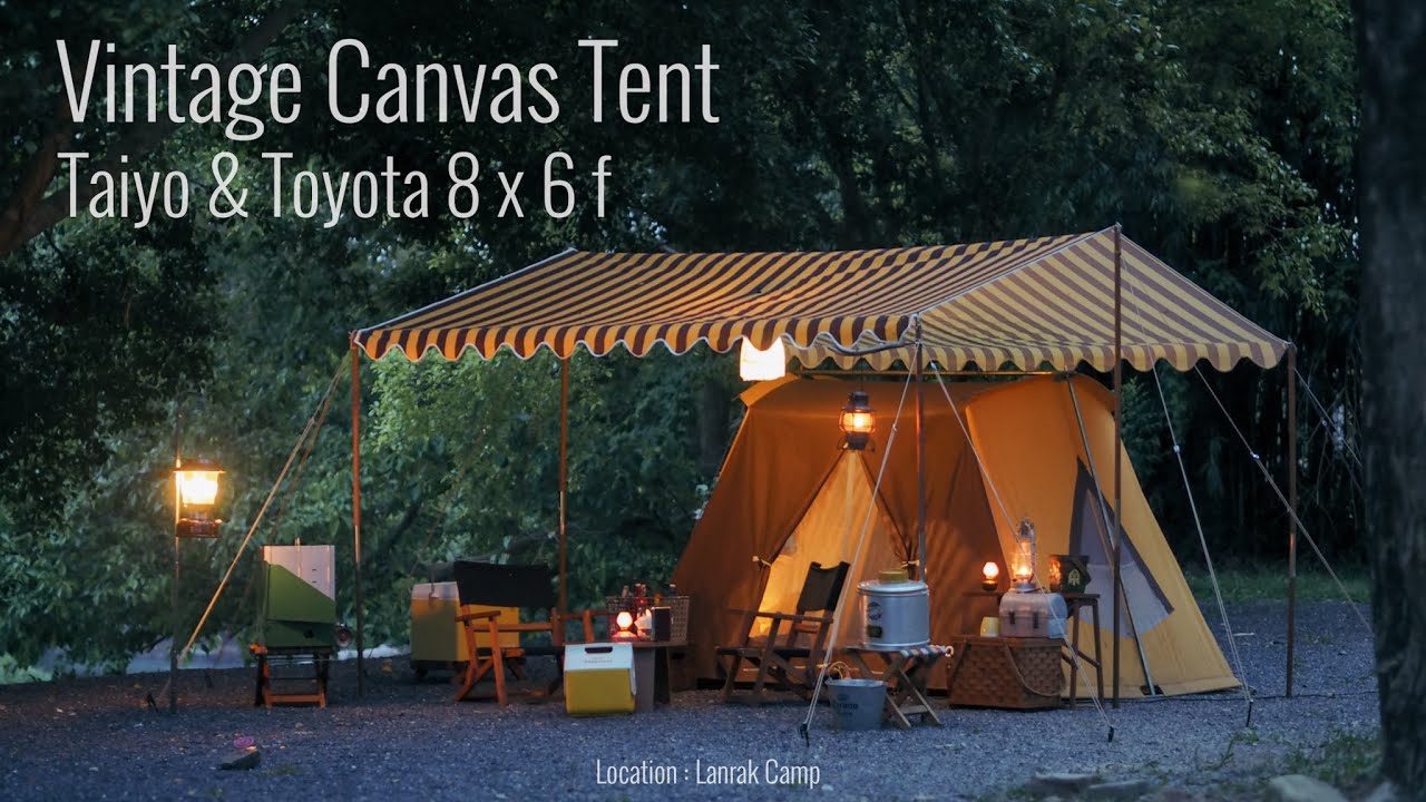 Vintage Camp | Vintage Taiyo Tent Set Up | ลานรักแคมป์ ลานหิน 11 | ASMR | EP5