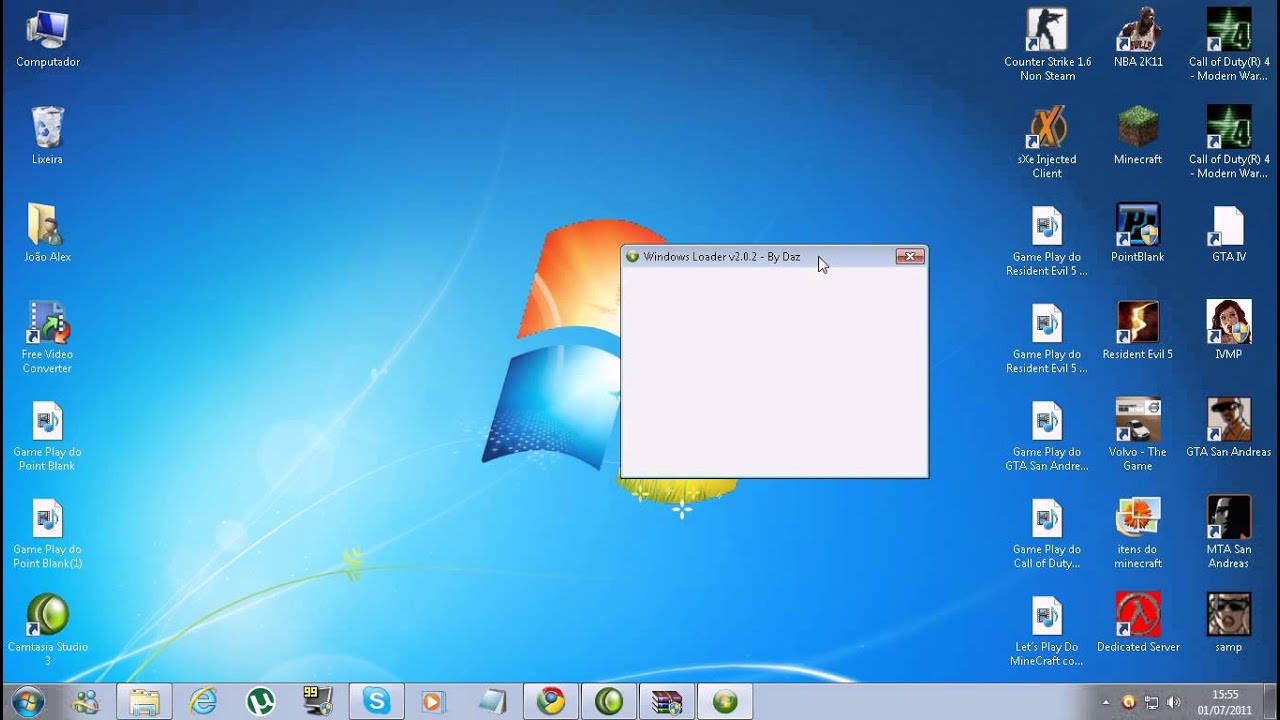 V&iacute;deo Aula de onde baixar o 7loader e ativando o Win 7