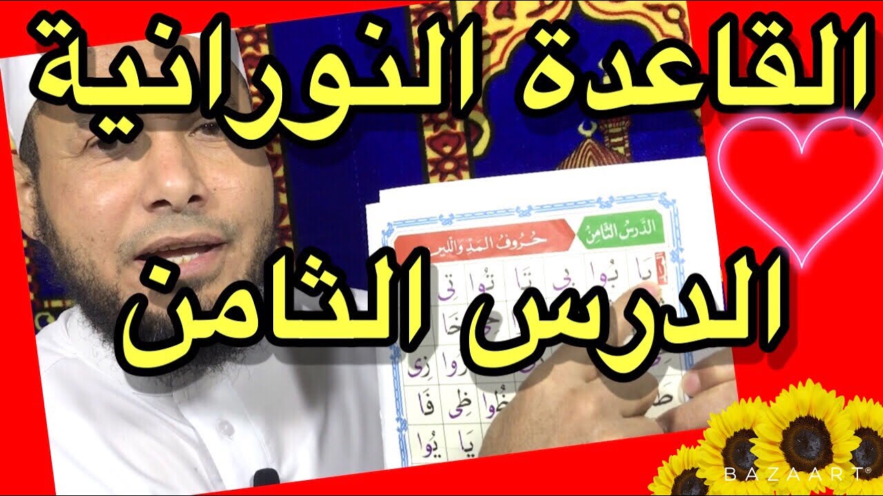 القاعدة النورانية ، الدرس الثامن ، قراءة معلم مع الشرح ، مكرر. .محمود أبوالدكتور
