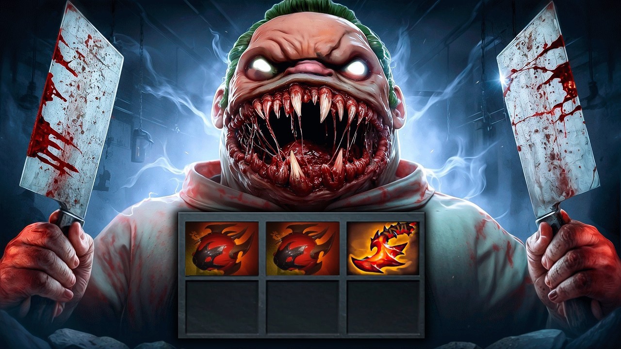Brutal 40Kills Pudge Raid Boss Safelane x2 Heart + Overwhelming Blink Dota 2