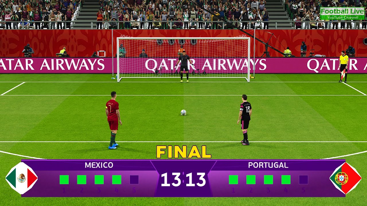 Mexico vs Portugal | Penalty Shootout FIFA World Cup FINAL 2022 | Ronaldo vs Mexico | PES Gameplay