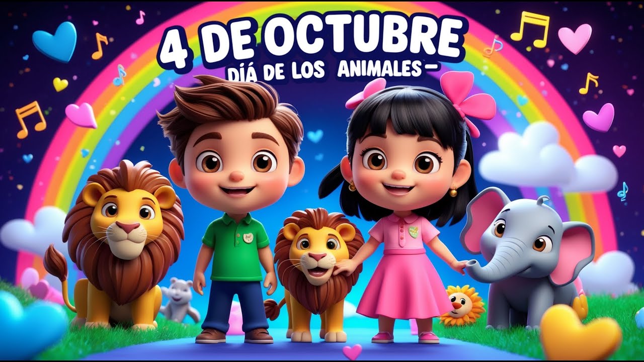 🎉 4 de Octubre - D&iacute;a de los Animales 🐶🐱 | Canci&oacute;n Educativa | AdeArco&iacute;ris