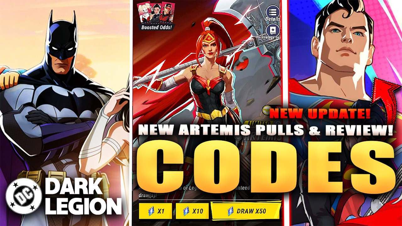 *NEW CODES* NEW ARTEMIS SUMMONS & REVIEW! NEW GLOBAL UPDATE! (DC: Dark Legion)