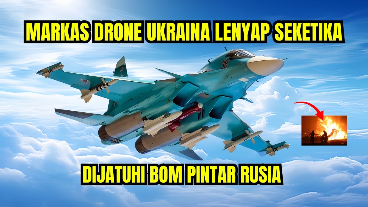 SU-34 RUSIA HANCURKAN PUSAT KOMANDO UKRAINA DENGAN UMPC