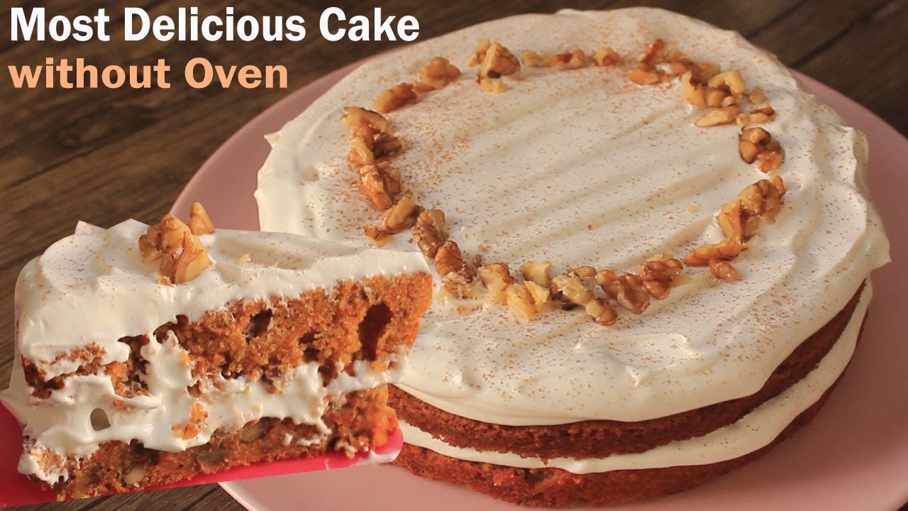 Delicious Carrot Cake without Oven Recipe By Chef Hafsa | Winter Cake