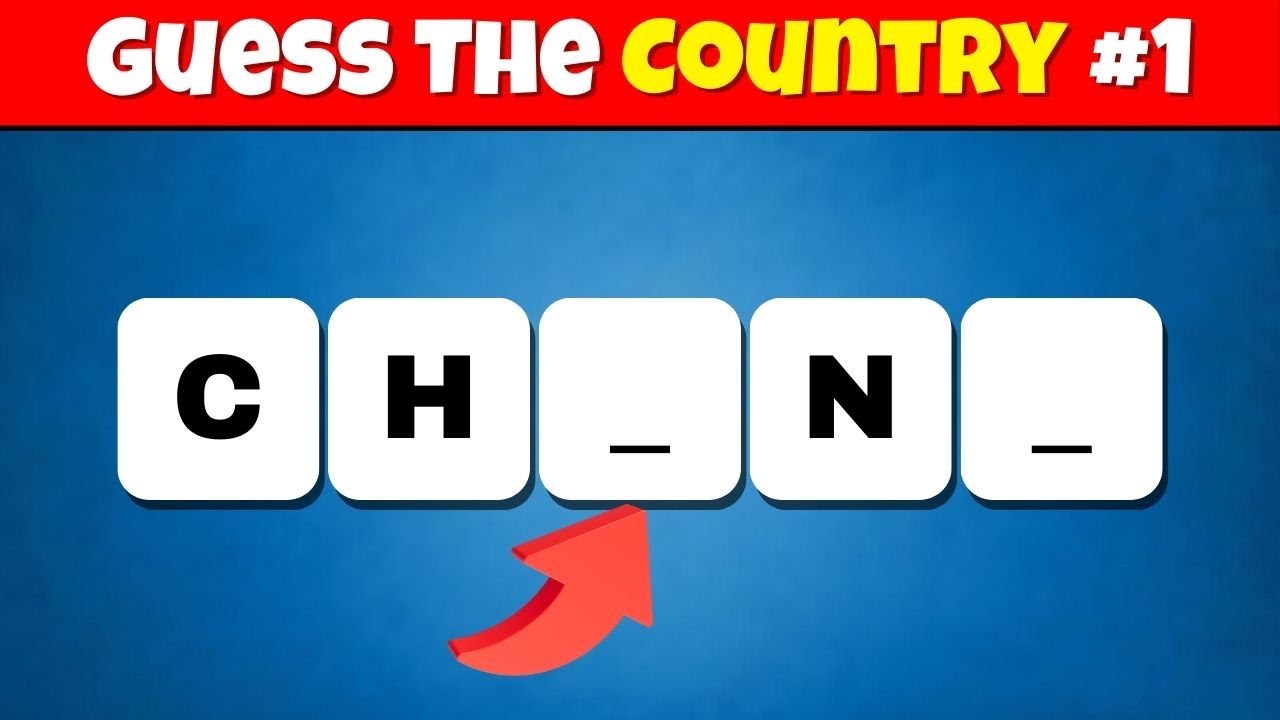 Can You Guess The Country Without Vowels? 🌎 Country Quiz | Quiz Bunnies