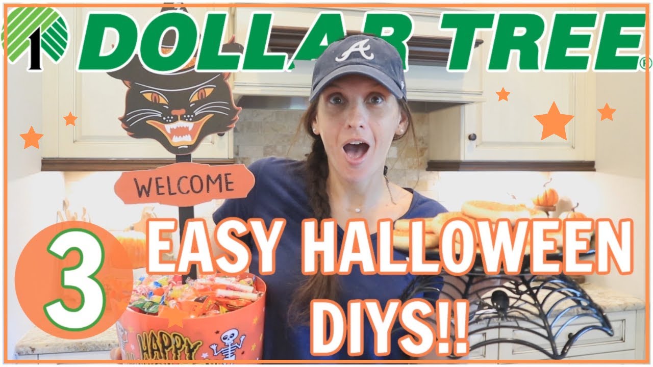 *SUPER CUTE* DOLLAR TREE HALLOWEEN DIY | 3 Easy DIYS you can do in minutes!