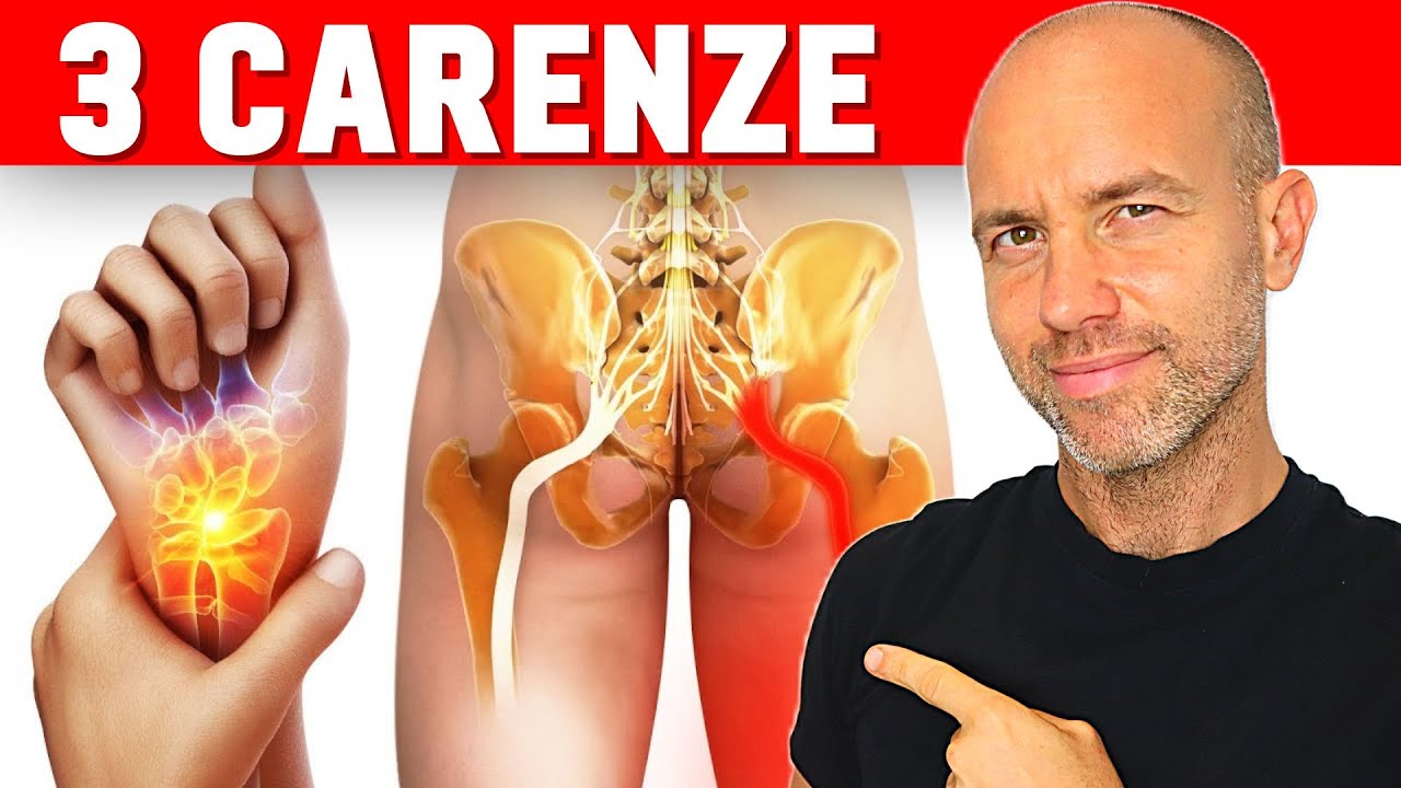 Le 3 Carenze di vitamine nella sciatica e nella sindrome del tunnel carpale