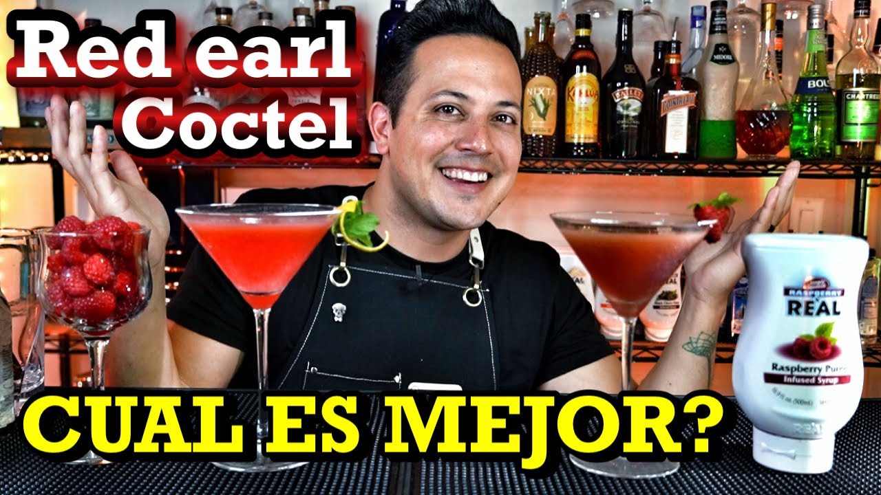 🍓 Coctel RED EARL Martini / Fruta fresca o syrup? RECETA deliciosa