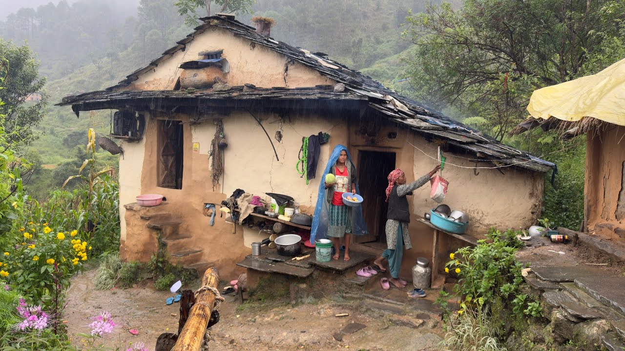 Traditional Life in Nepali Mountains | Family Daily Life | Organic Food Cooking in Countryside Life
