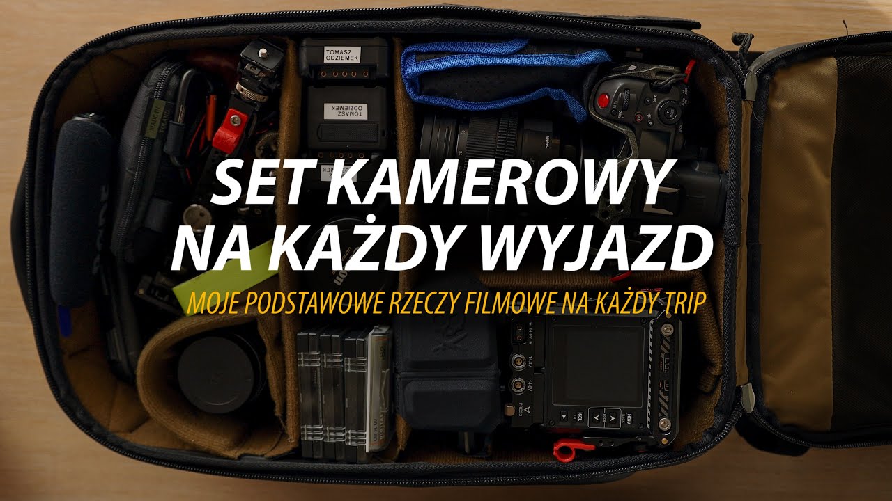 Jaki sprzęt FILMOWY zabieram ze sobą na każdy wyjazd? Co jest w moim plecaku! 2023. RED, CANON, DJI