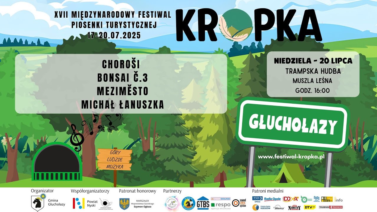 Kropka 2025 - TRAMPSKA HUDBA 20 LIPCA, Muszla Leśna - Park Zdrojowy