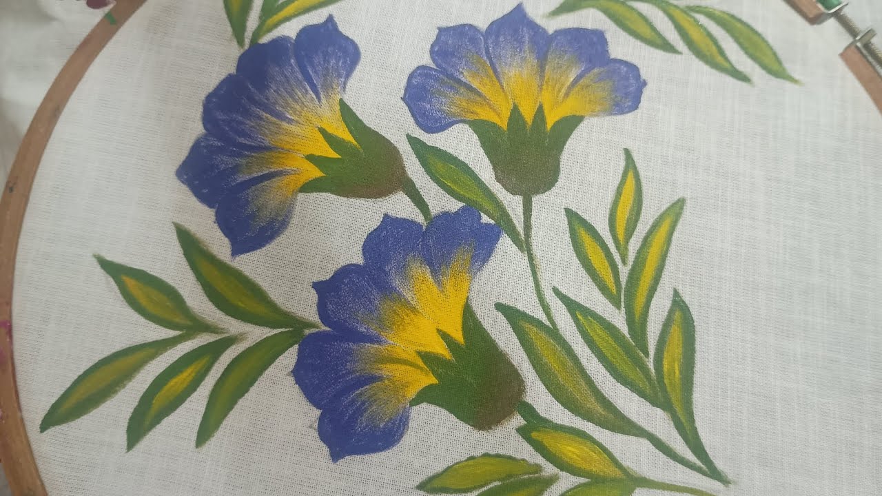 Easy and beautiful flowers painting design/super easy and simple to make #new #art #painting #like