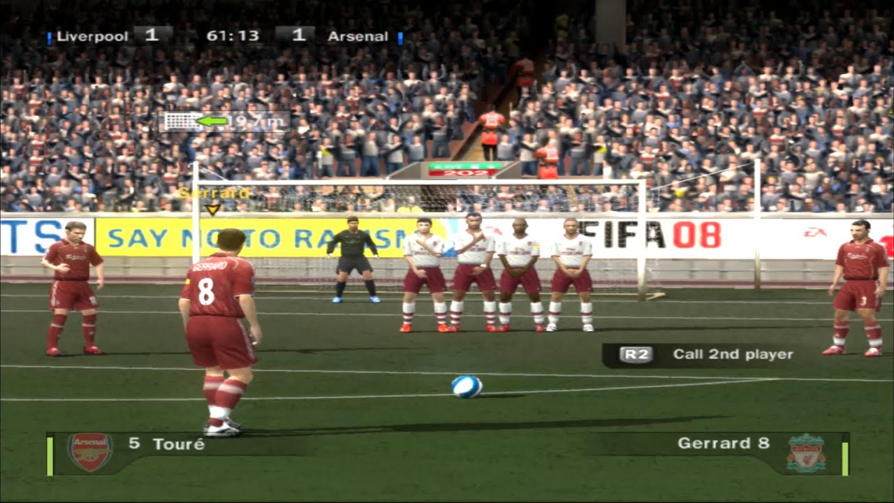 Fifa 08 Liverpool vs Arsenal PS2/ PCSX2 Gameplay  | Retro FIFA HD 1080p