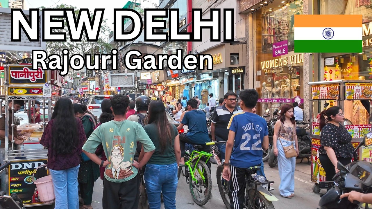 Rajouri Garden Market, New Delhi 🇮🇳 &ndash; Busy Crowd & Street Chaos (4K Walking Tour 2026)