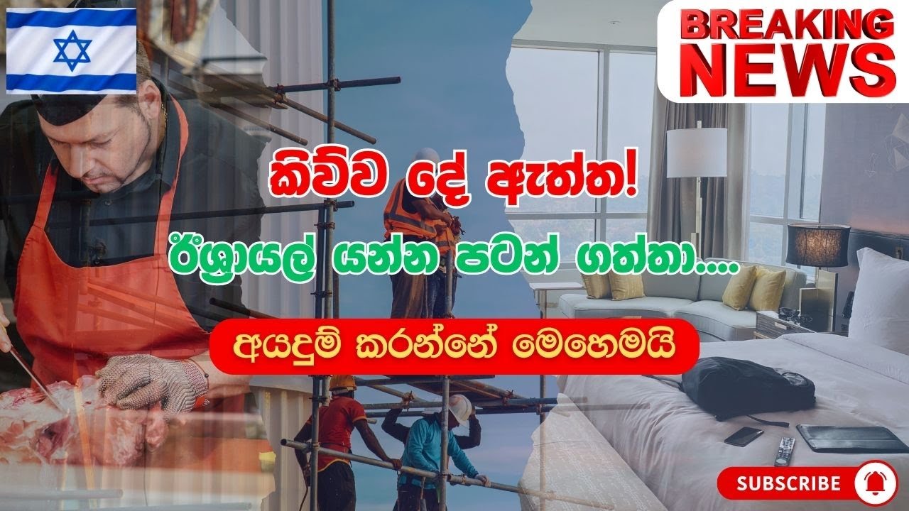 ඊශ්‍රායල් රැකියා සිහින සැබෑ වූ වගයි! තවත් අවස්ථා රැසක්ම විවෘතයි #israeljobs #israelnews