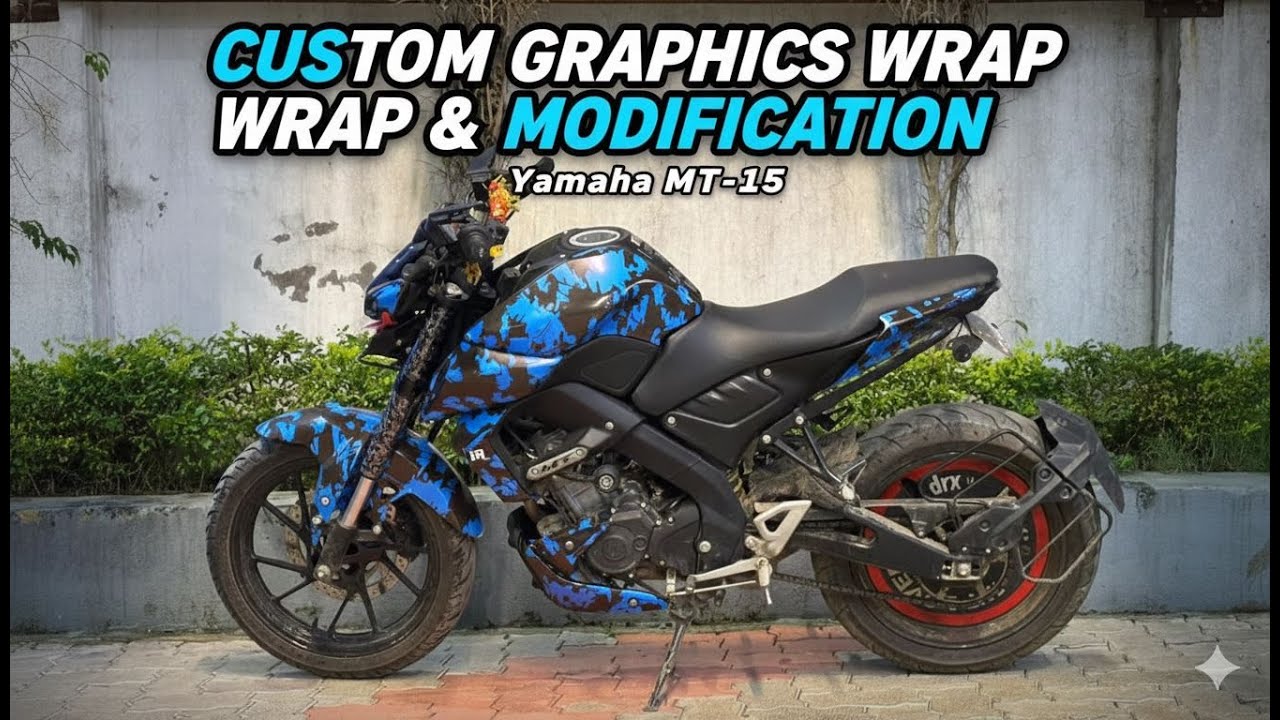 Yamaha MT 15 new graphics vinyl wrap / MT 15 graphics modified 