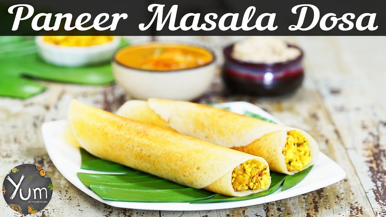 Paneer Masala Dosa | How to Make Paneer Masala Dosa | Paneer Masala Dosa Recipe