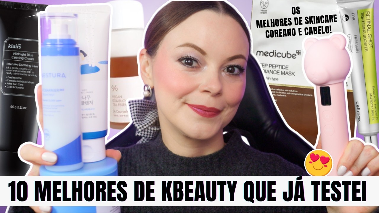 Os 10 Melhores PRODUTOS COREANOS que já Testei🔥| Kbeauty PELE SECA