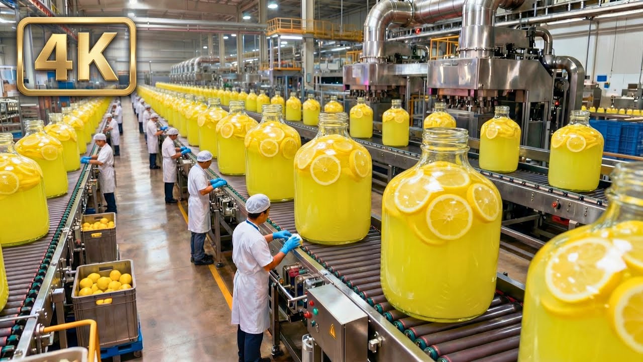 Watch Thousands of Lemons Transformed Into Bottled Drinks