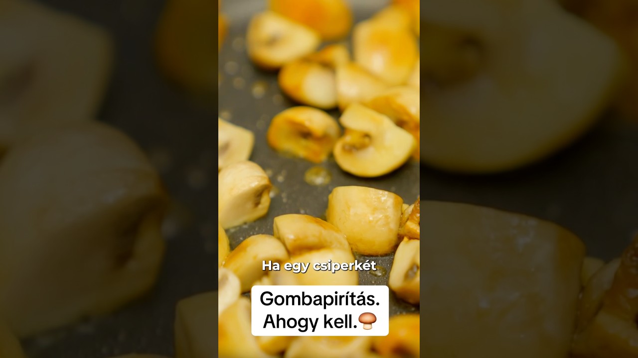 &Iacute;gy pirits gomb&aacute;t k&ouml;retnek vagy p&ouml;rk&ouml;ltnek is!😉👍🍄&zwj;🟫 #gombap&ouml;rk&ouml;lt #tanuljfőznivelem