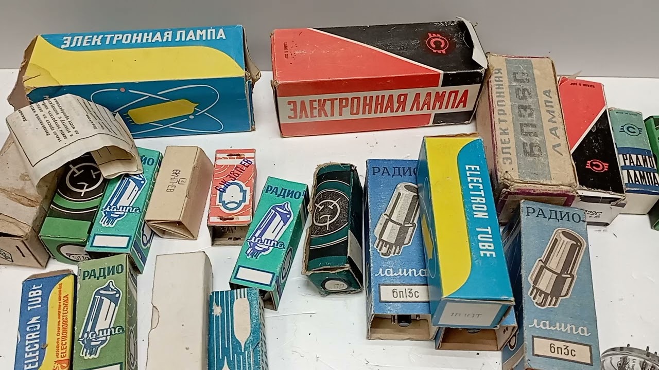 Радиолампы и детали телевизоров СССР.
