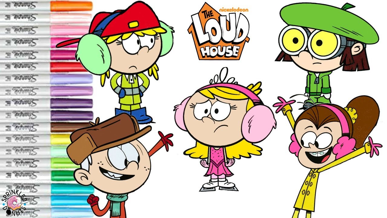The Loud House Coloring Book Compilation Wintertime Lisa Lana Lola Lincoln Luan | SPRiNKLED DONUTS