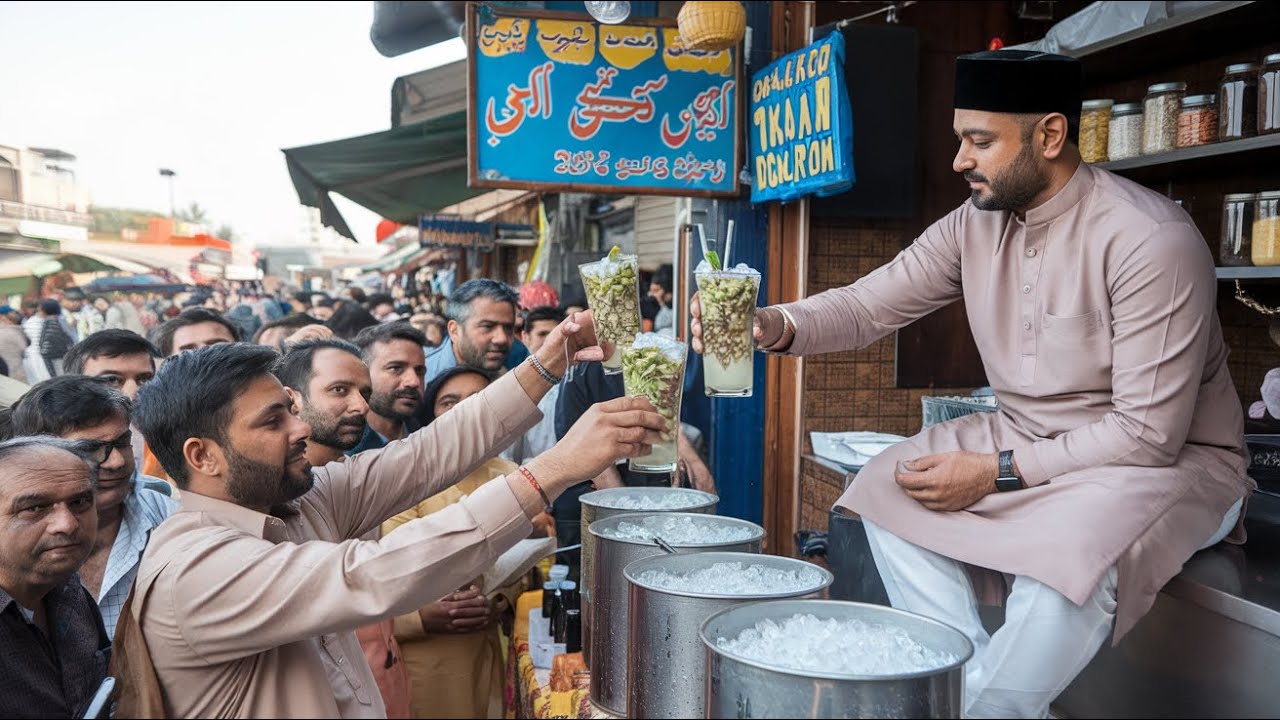 80/- Rs AMAZING POWERFUL STREET DRINK OF PAKISTAN | REFRESHING SUMMER DRINKS - PAKISTANI STREET FOOD