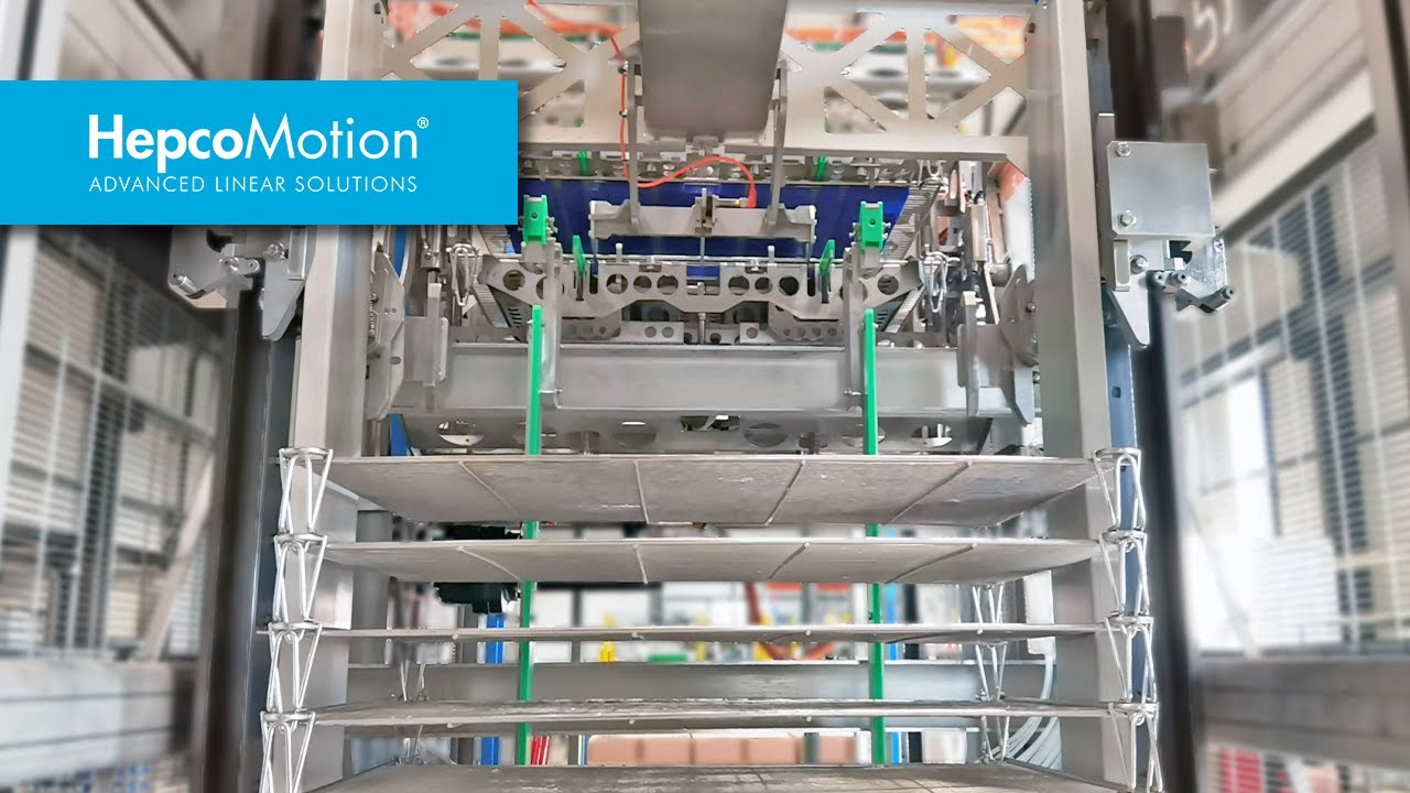 Toepassing voor het draaien van kaas | SL2 Lineaire Geleidingen | HepcoMotion Case Study