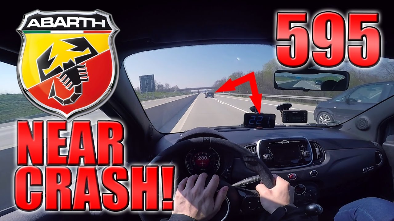 Near Accident! 2017 Abarth 595 Competizione (0-230 km/h) POV- Acceleration, Top speed TEST✔