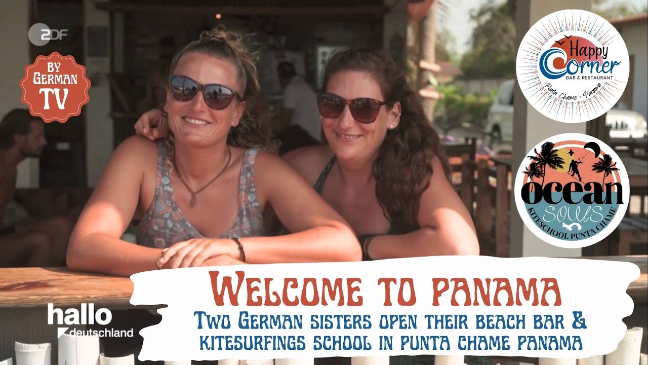 Visit our Beach Bar & Kitesurfing School in Punta Chame Panama (ZDF | Hallo Deutschland Documentary)