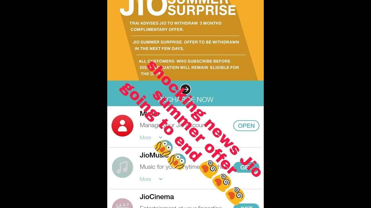 Jio summer surprise offer going to withdrawn 😵😵😵those who recharge gone face this?😱😱😱😵