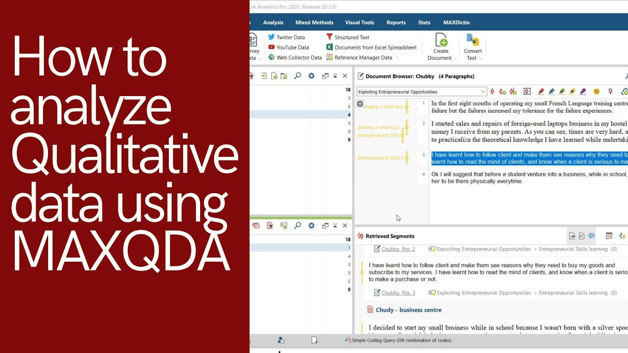 Qualitative Data Analysis Using MAXQDA