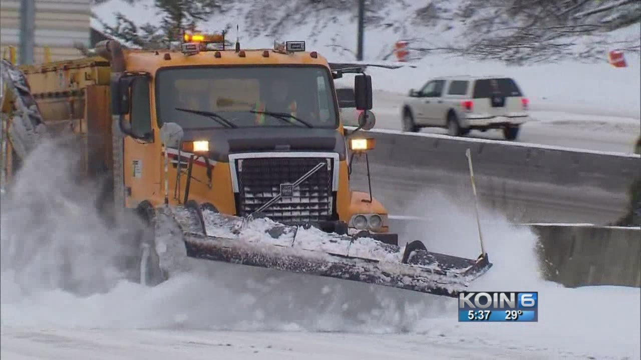 Road conditions in SW Portland