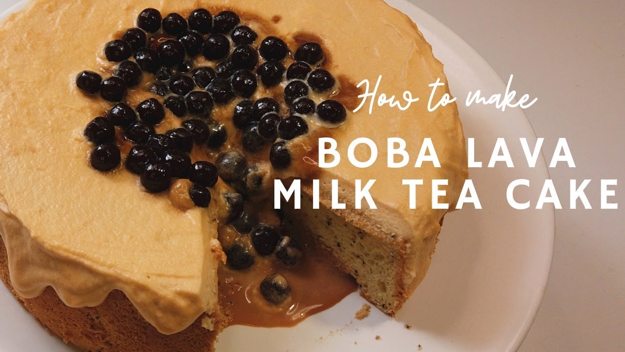 Boba Lava Milk Tea Cake Recipe