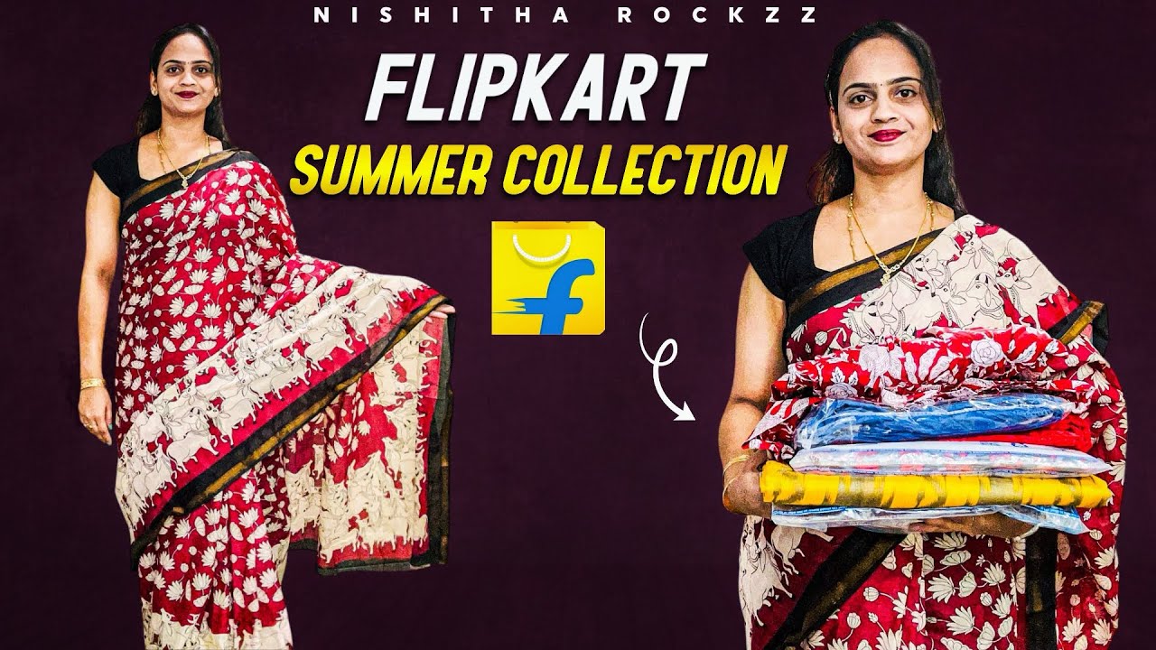 Хлопковые сари и комплекты курток, купленные на Flipkart по доступным ценам || Большая скидка!
