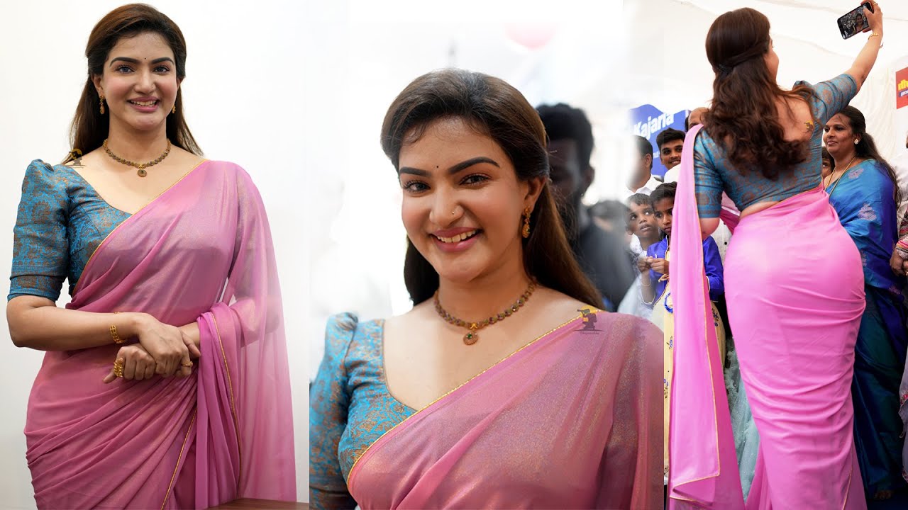 Honey Rose celebrate Inauguration with Pink Saree  Part II | Full Ultra HD