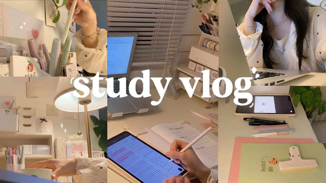 STUDY VLOG | night rountine, new notebooks, studying productive, motivation ˚ ༘୨ৎ