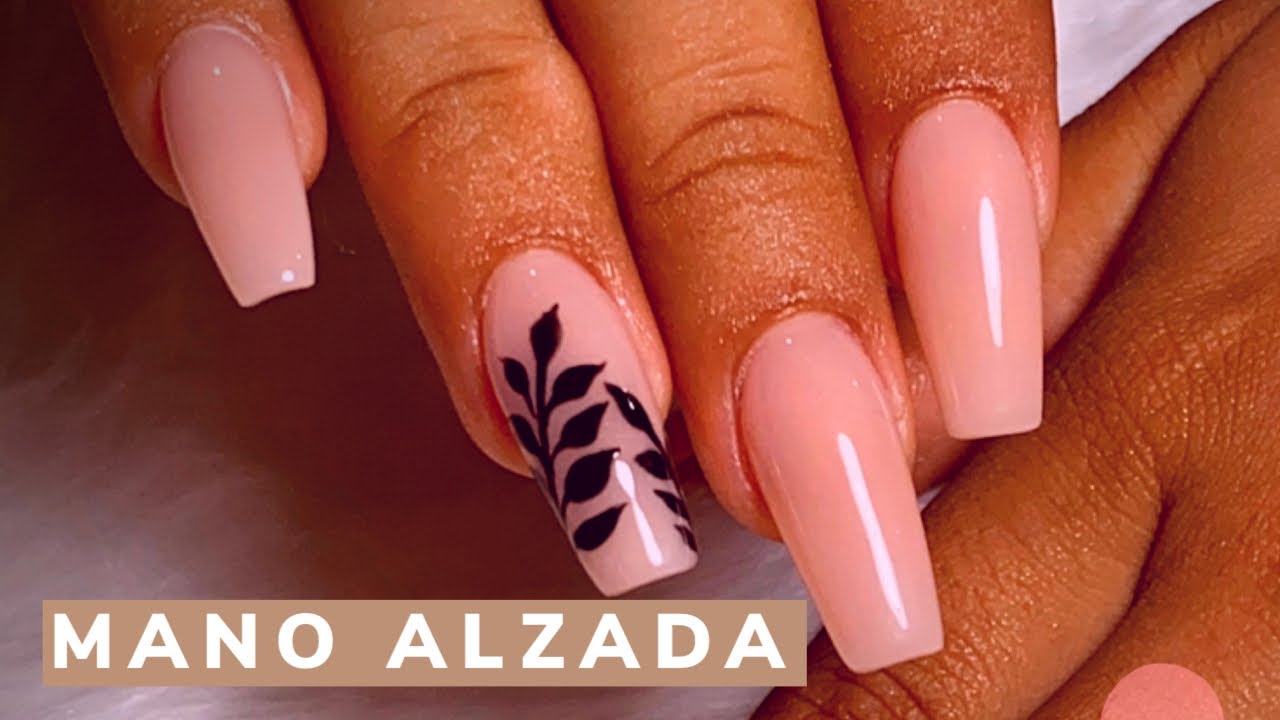 UÑAS con MANO ALZADA SENCILLA | Uñas acrílicas LARGAS