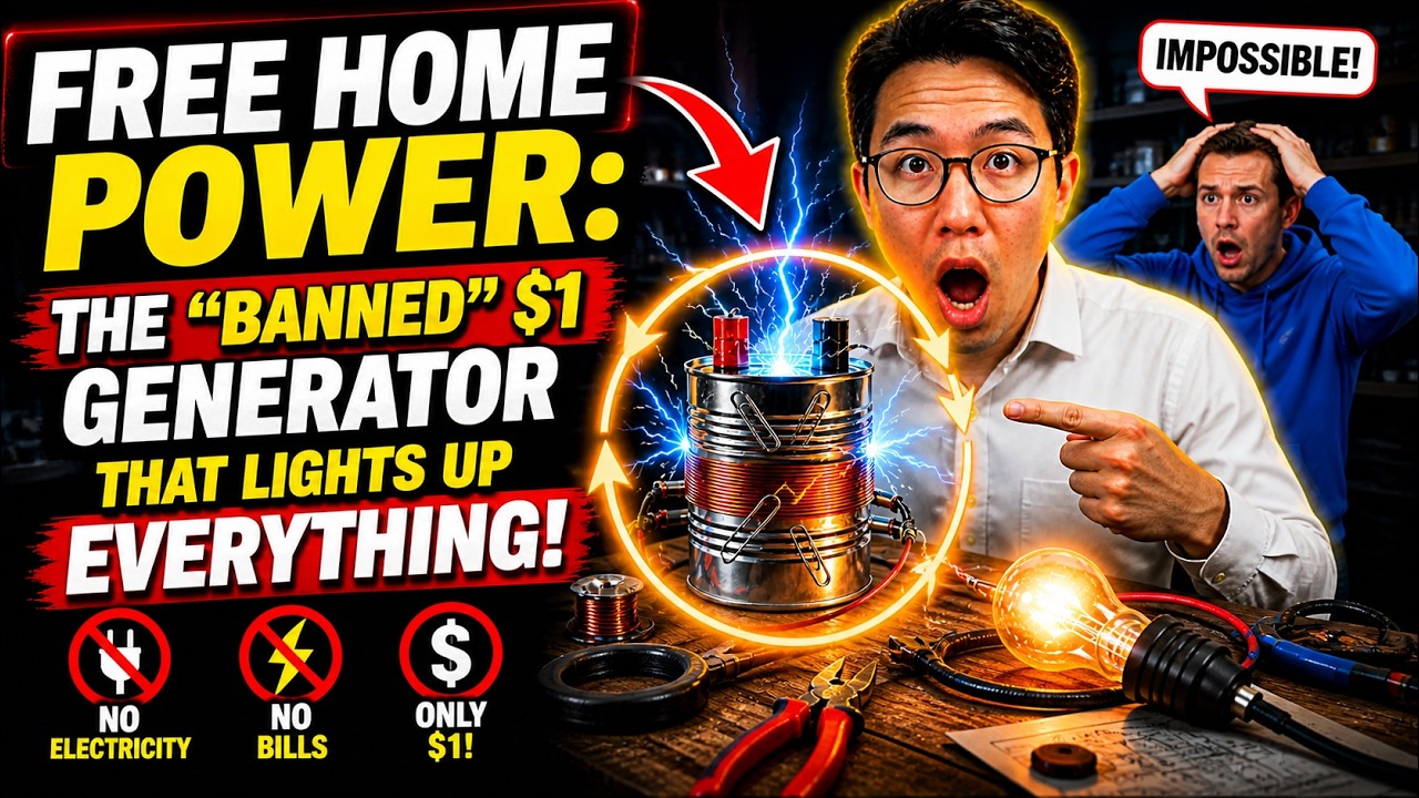 Free Home Power: The &ldquo;Banned&rdquo; $1 Generator That Lights Up Everything!
