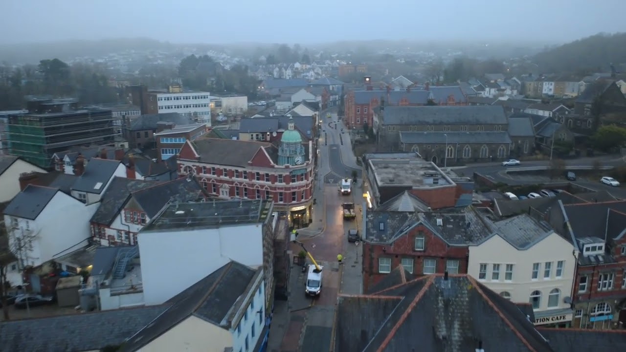 Foggy Sunday Morning in Merthyr Tydfil | DJI Mini 4K Aerial Footage.