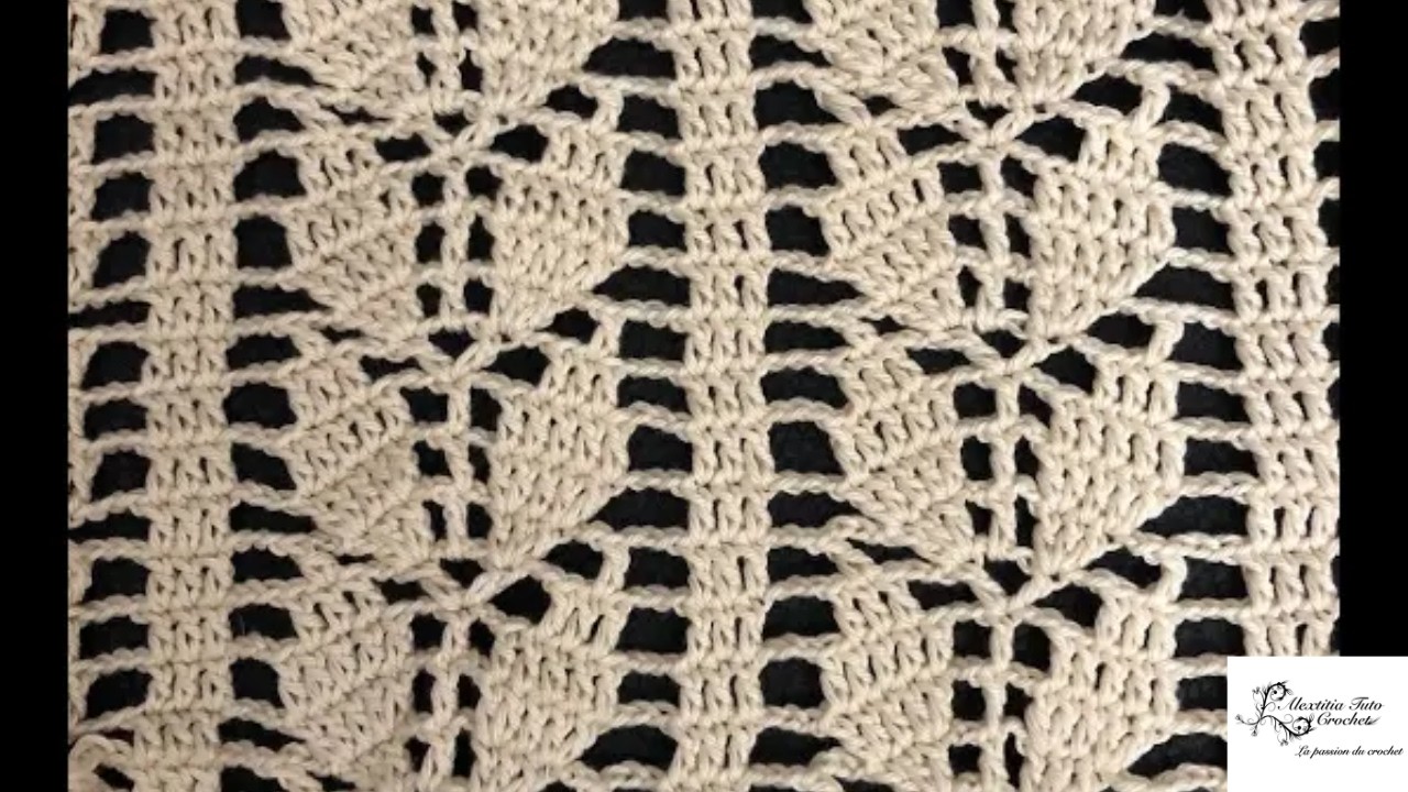 Motif pour gilet, étole, rideaux au crochet @AlextitiaTutoCrochet