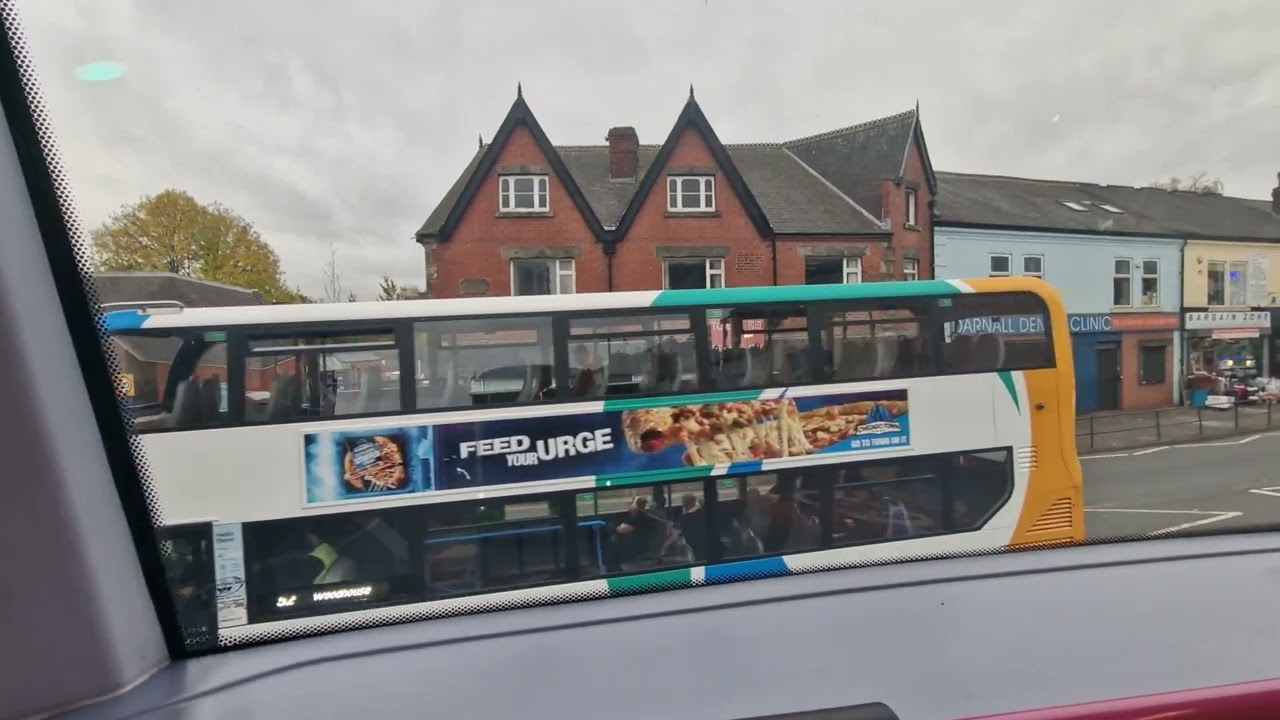 Bus Ride First Sheffield Route 18 Meadowhall to Sheffield Interchange, Ex Leeds Streetdeck, 3/11/24