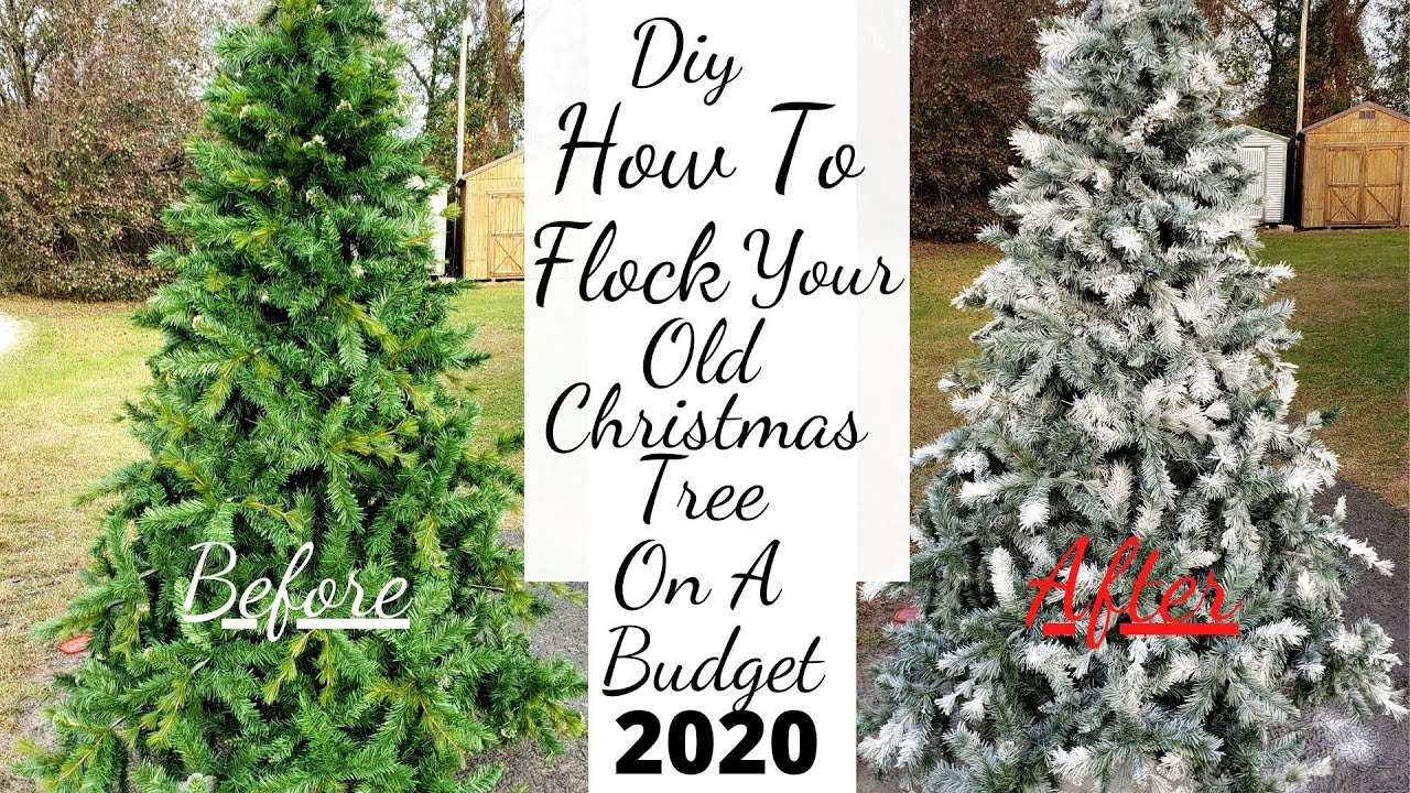 HOW TO FLOCK YOUR OLD CHRISTMAS TREE | DIY ON A BUDGET, CHEAP, EASY, & FAST. MY METHOD FOR 2020