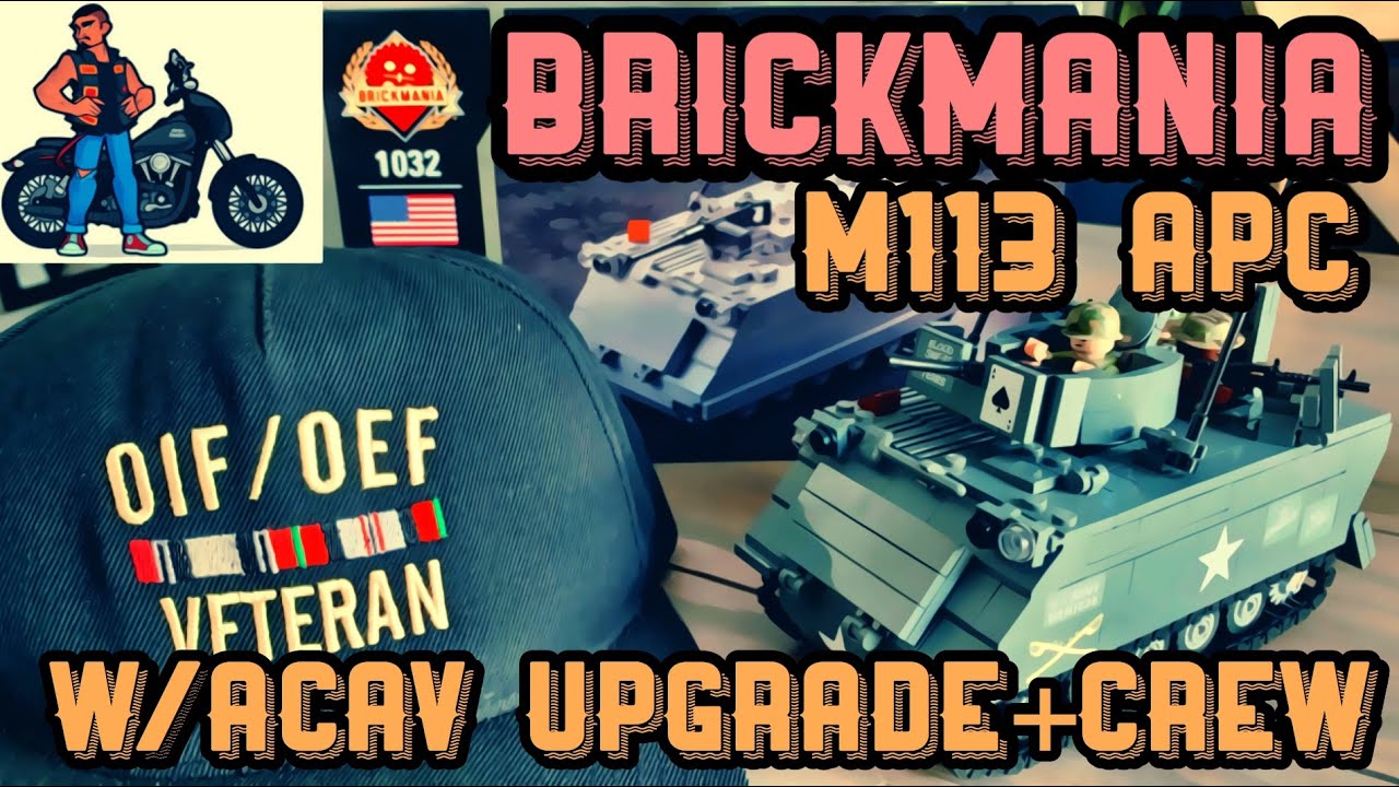 Brickmania - M113 APC w ACAV add on with Crew
