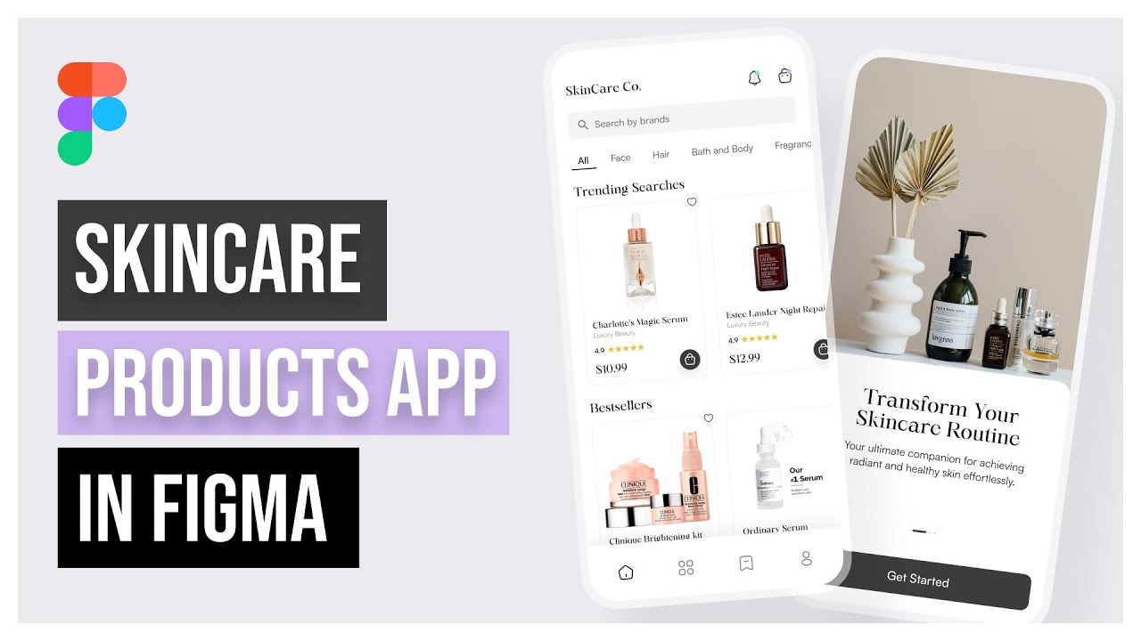 Designing a SkinCare Products App in Figma | Step by Step Tutorial (Part-1)💅🏻🧚🏻‍♂️