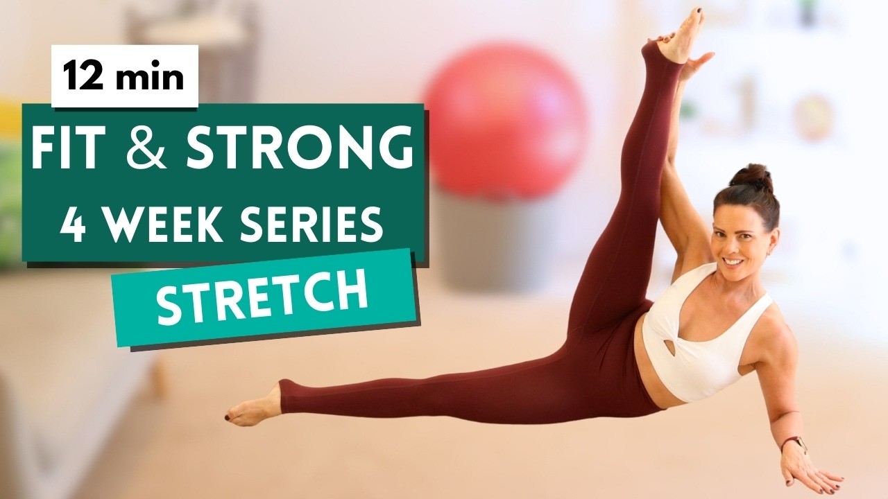 12 Min Gentle Stretch Workout on the Mat | Relax & Restore | Day 18 Fit and Strong February